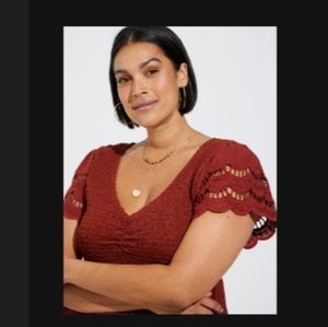 Torrid size 4 v neck babydoll top